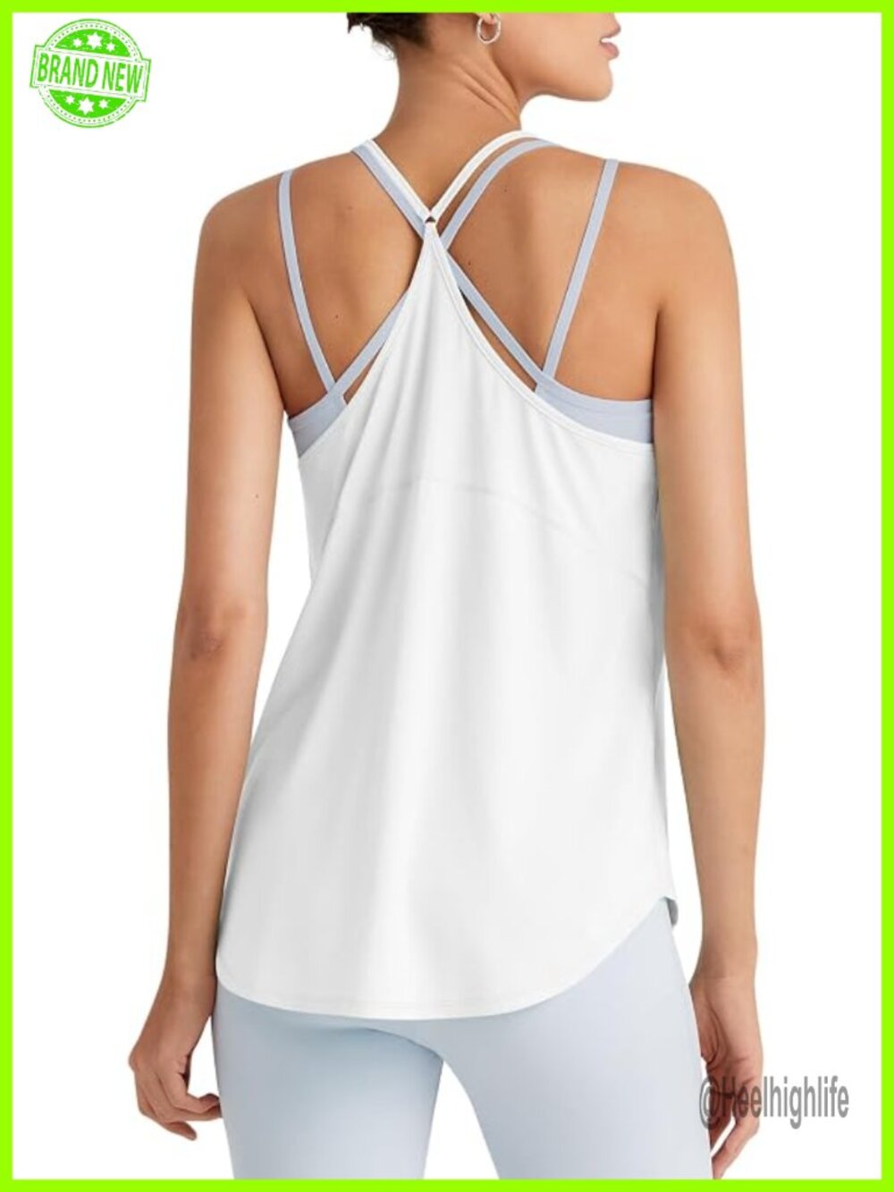 Racerback Y-Back Athletic Tank Top for Women, Lightweight Moisture-Wicking